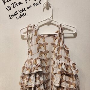 Elephant Print Ruffle Dress